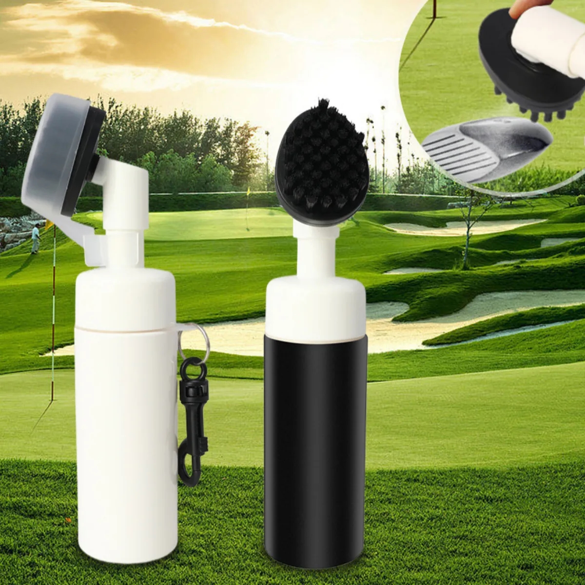 Golf Club Cleaning Brush With Spray Bottle 2