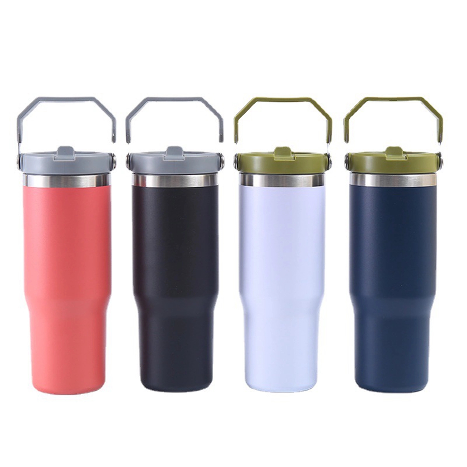 30 Oz. Vacuum Tumbler with Handle & Flip Straw Lid 4