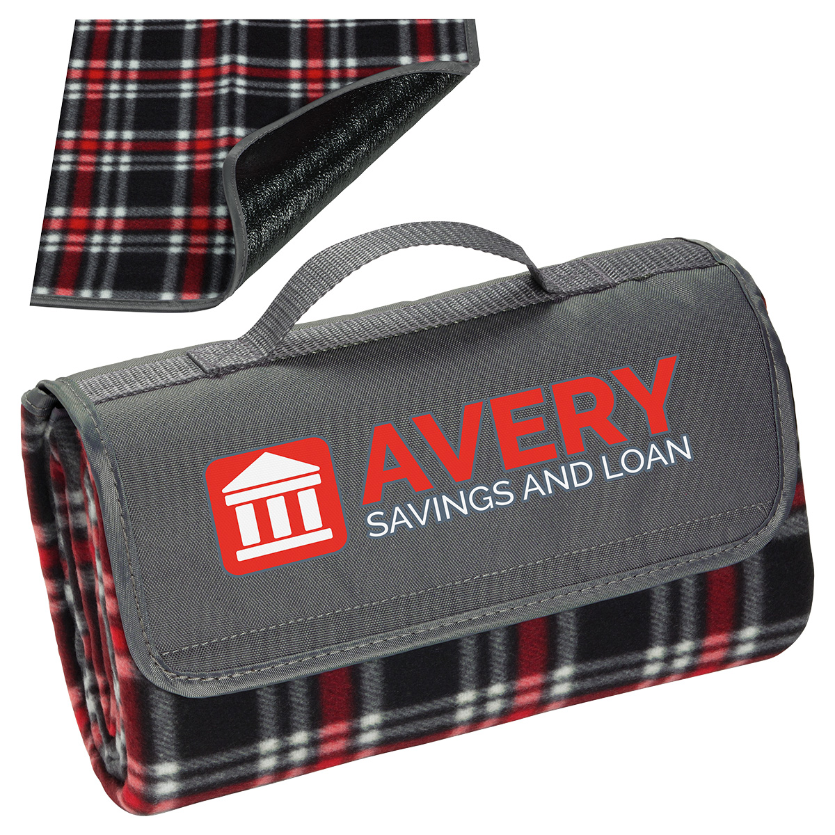 Plaid Barrel Fleece Picnic Blanket 20