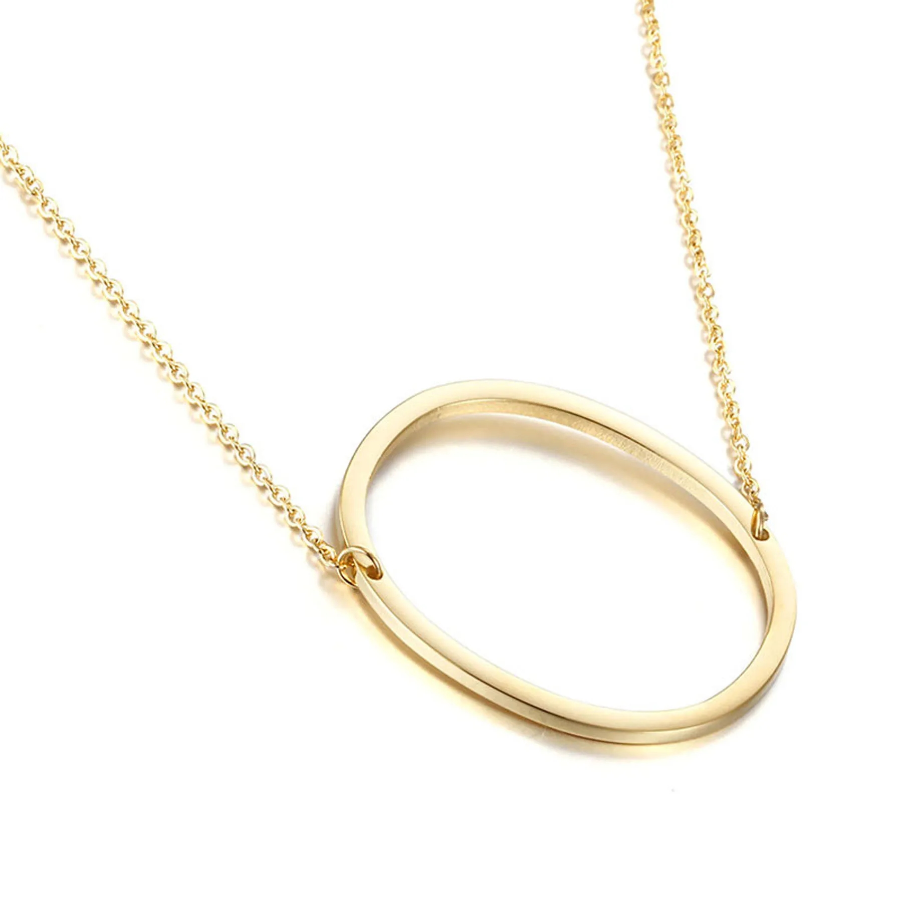 Minimalist Titanium Steel Alphabet Necklace 6