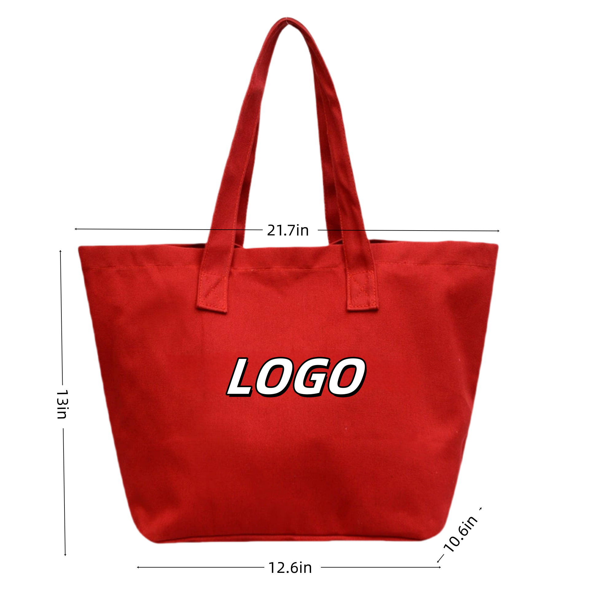 Large Grocery Canvas Tote Bag, custom tote bag with logo imprint 4