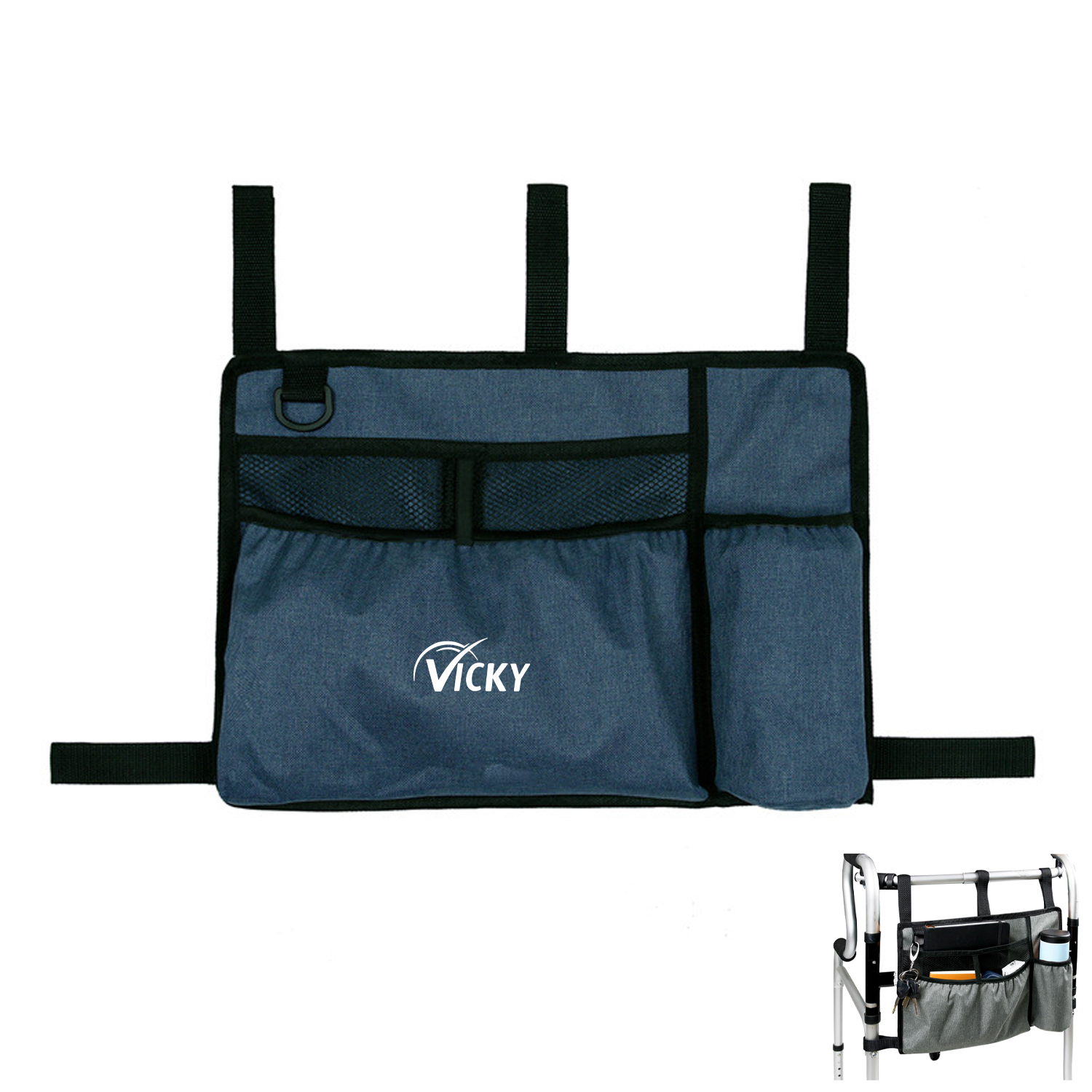 Multi-Pocket Walker Bag with Cup Holder 2