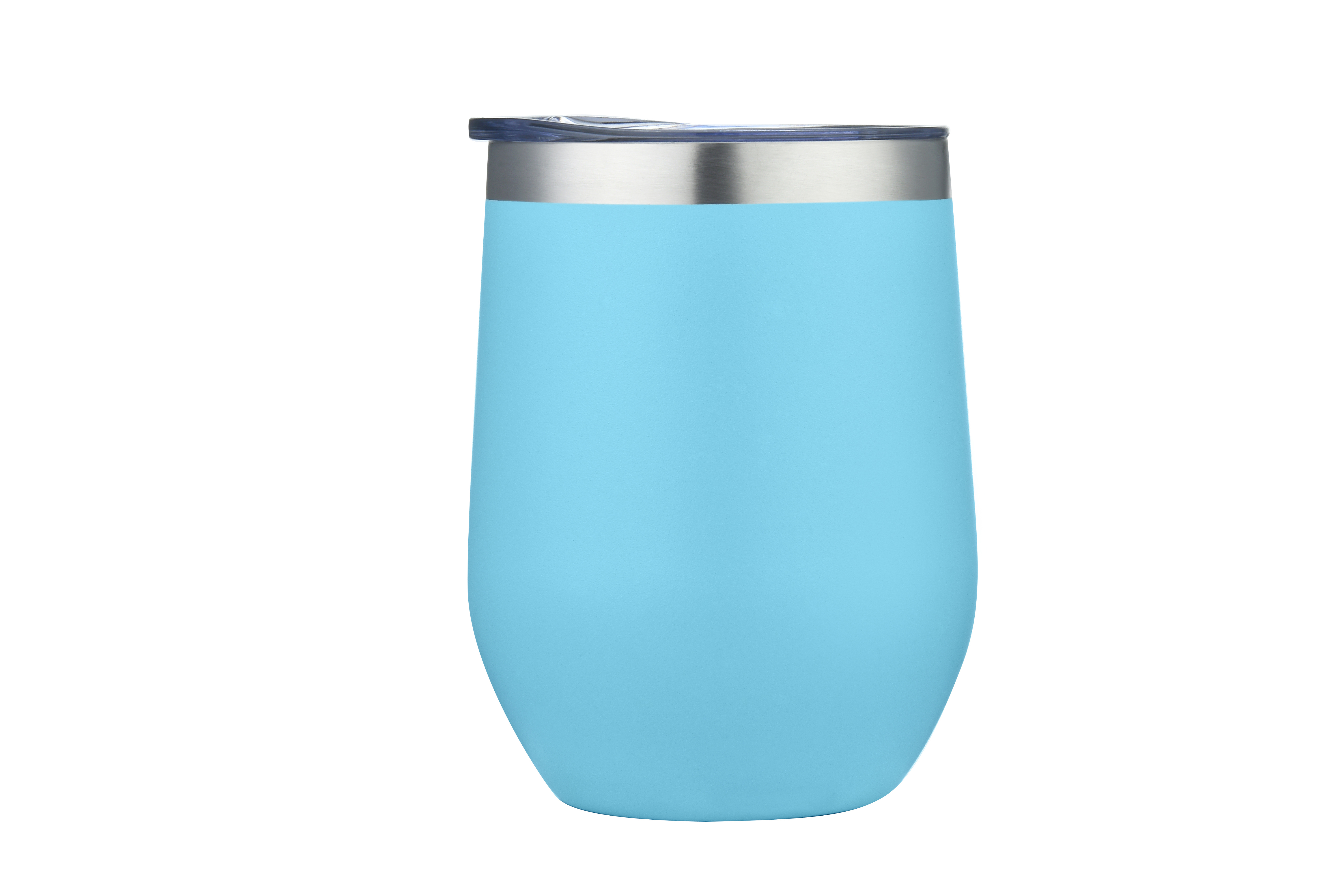 Endura 12 oz Light Blue Double Wall SS Vacuum Wine Cup 2