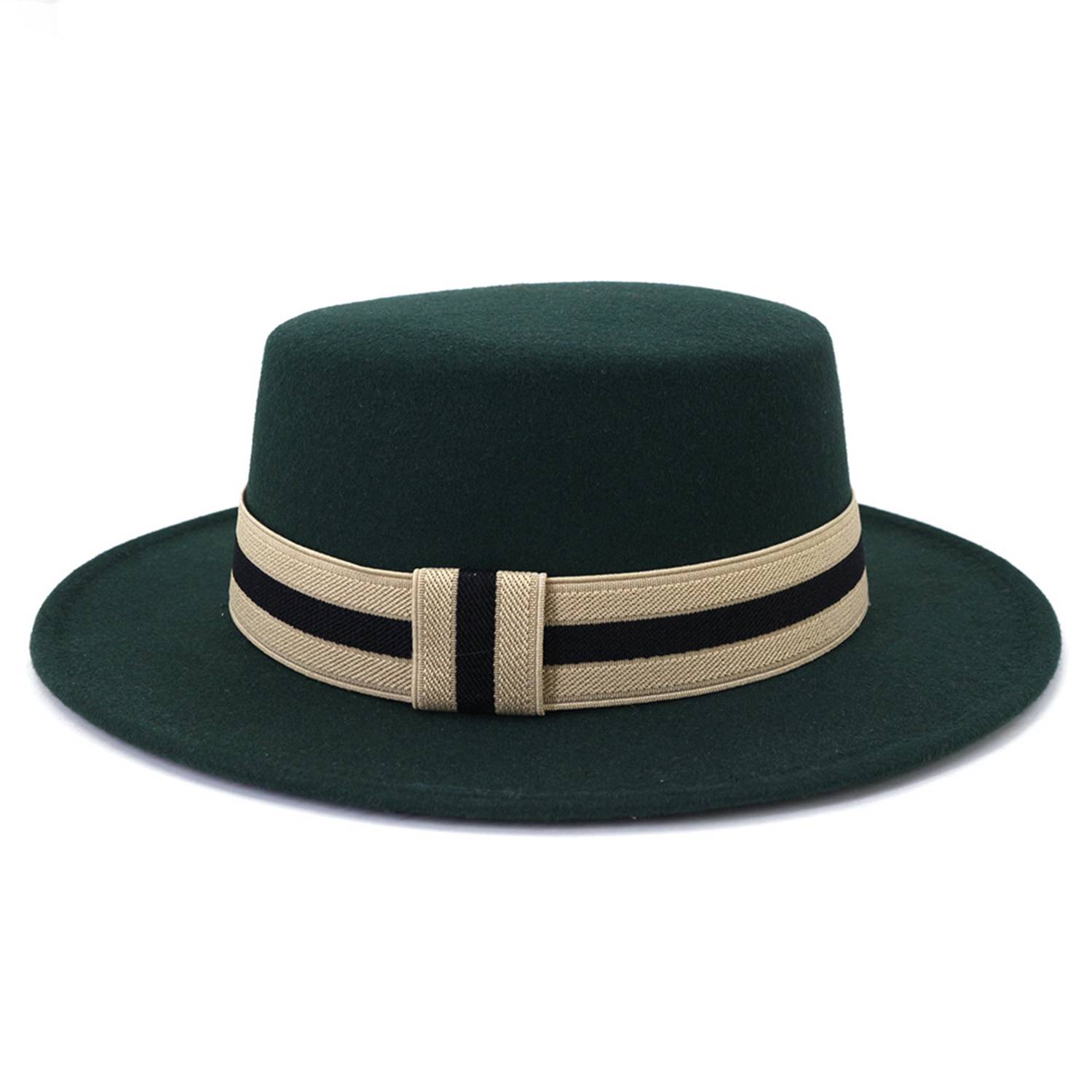 Classic Woolen Flat Top Hat 5