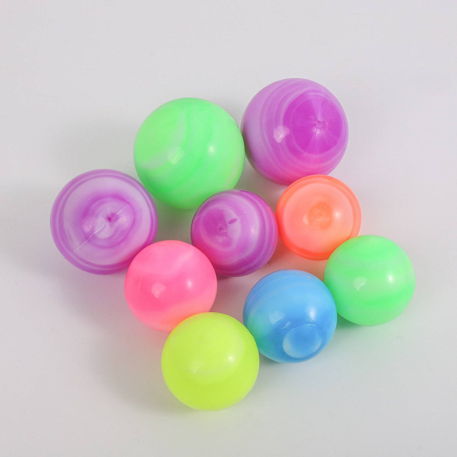 Galaxy Two Color TPR Flash Bouncy Balls 2