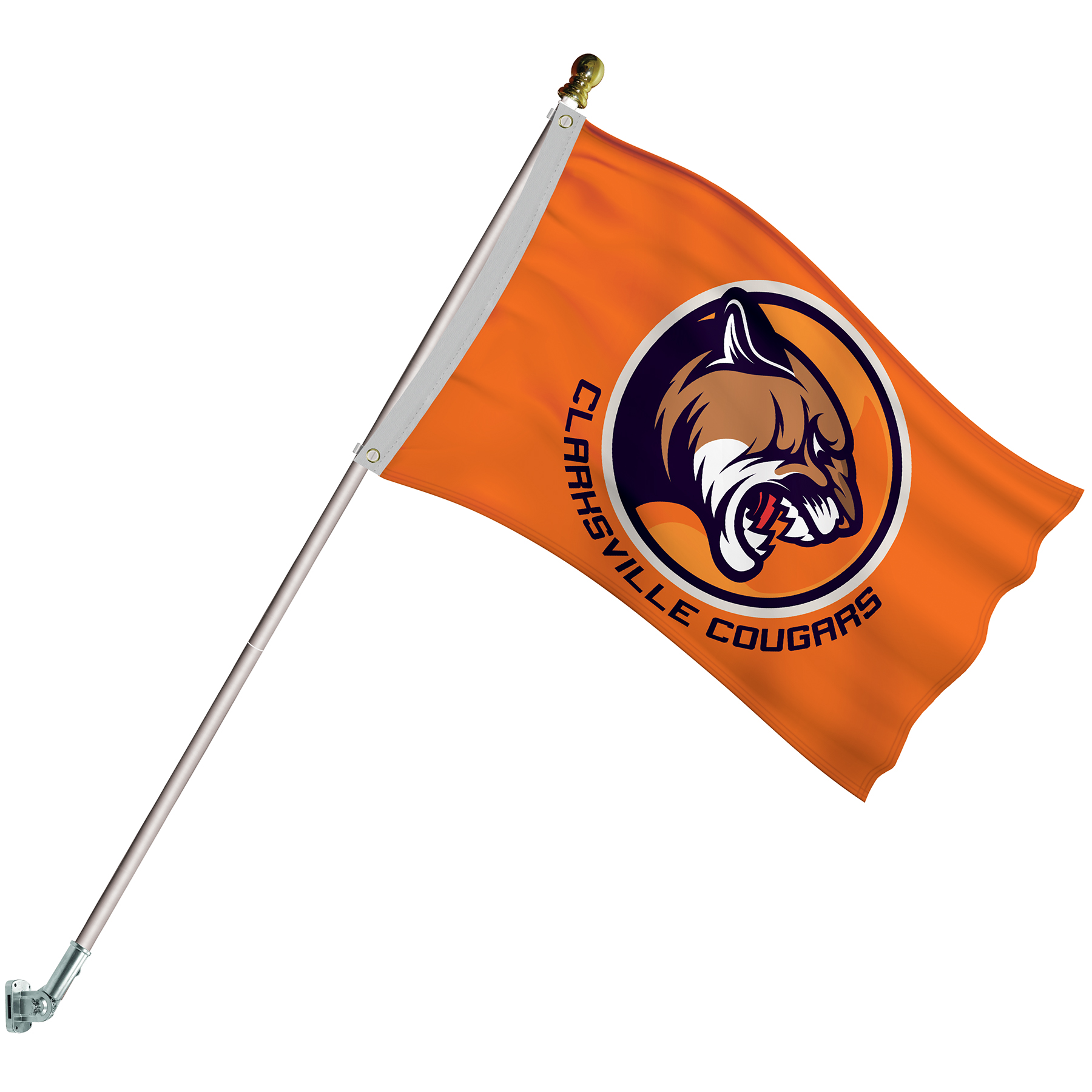 Deluxe Kit with 2' x 3' Flag and Silver Bracket 15