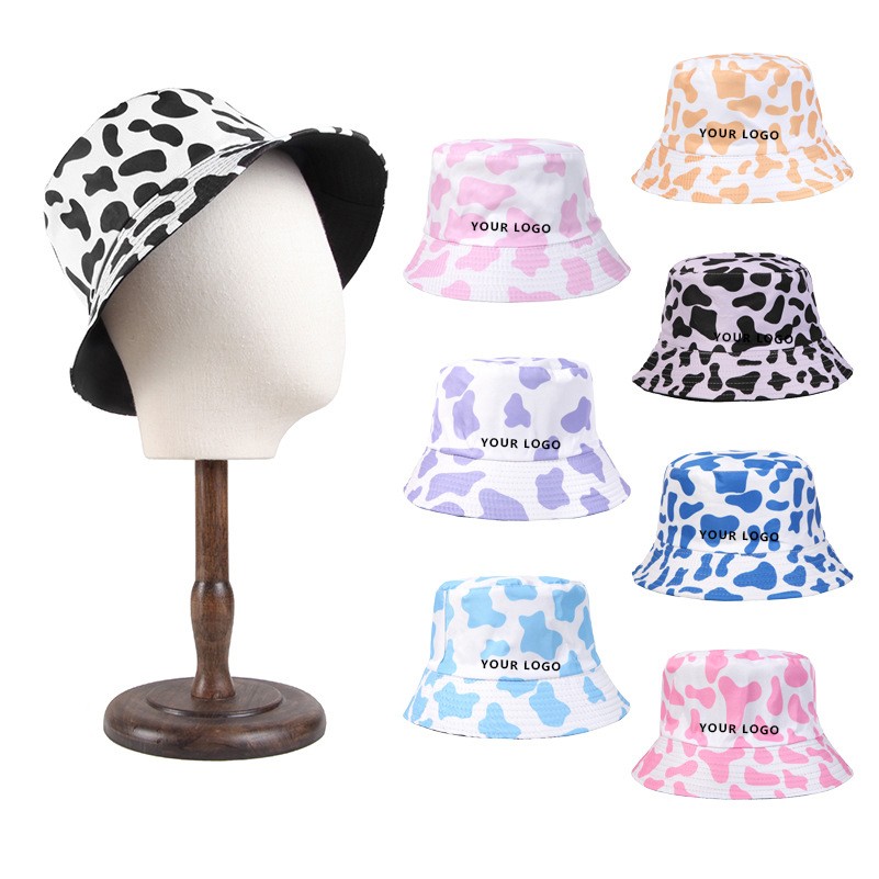 Unisex Cow Print Bucket Hats 4