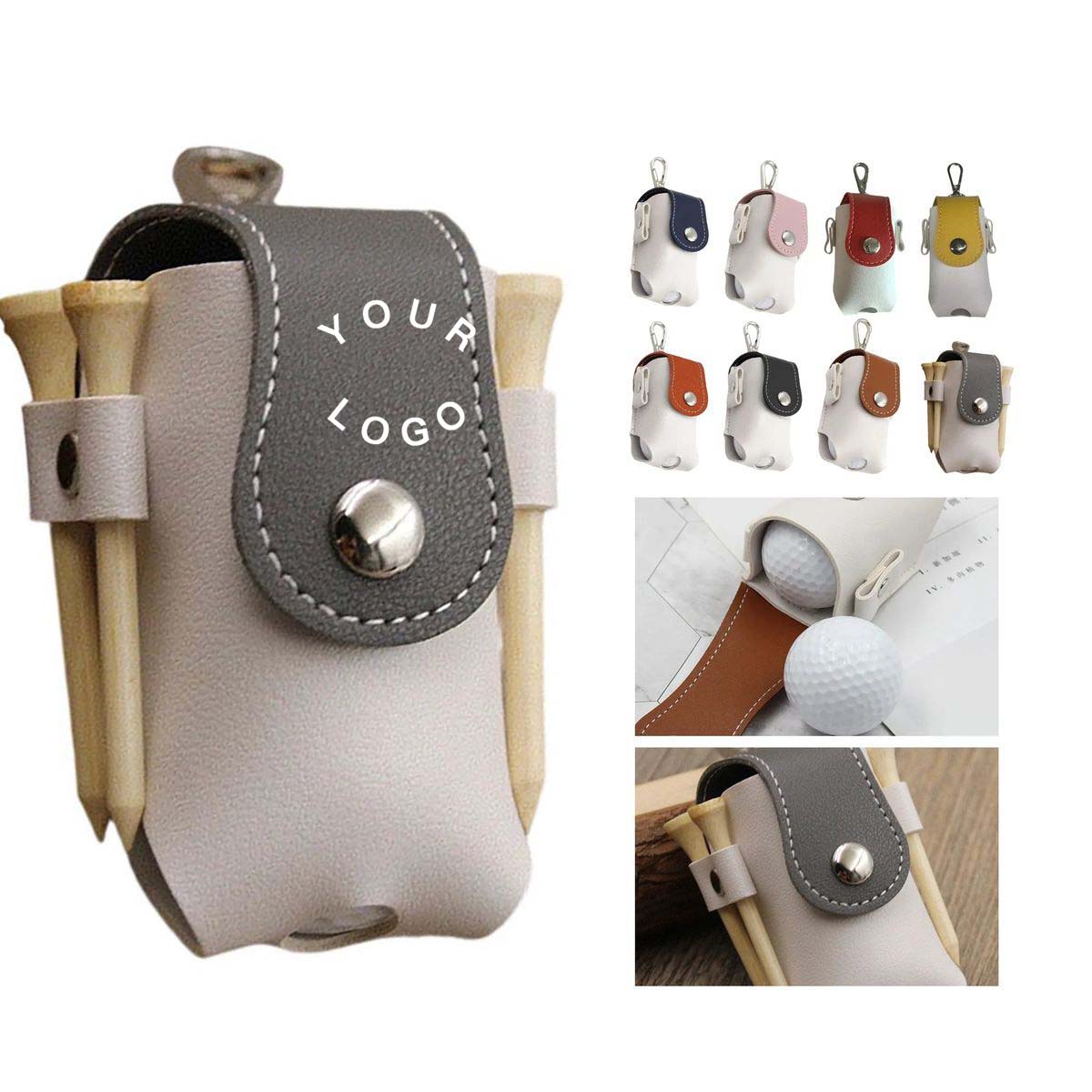 Water Resistant Leather Golf Ball Holder 6