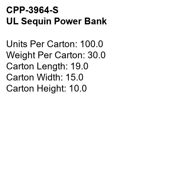 UL SEQUIN POWER BANK 4