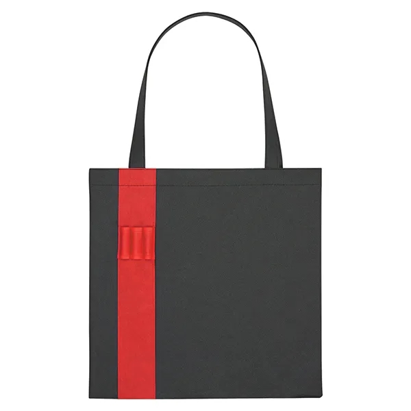Non-Woven Colony Tote With Color Band -15x15 3