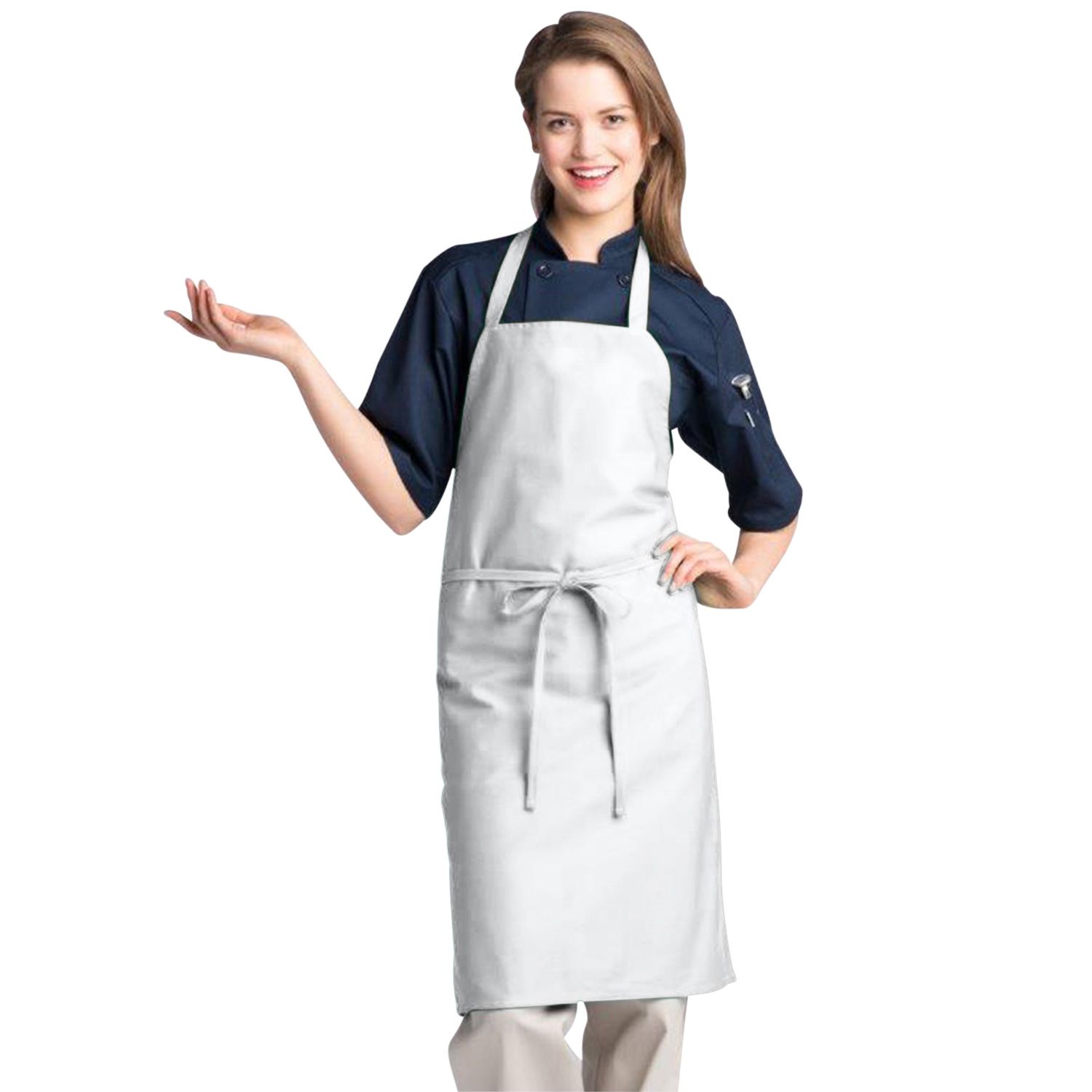 White Classic Bib Apron 2