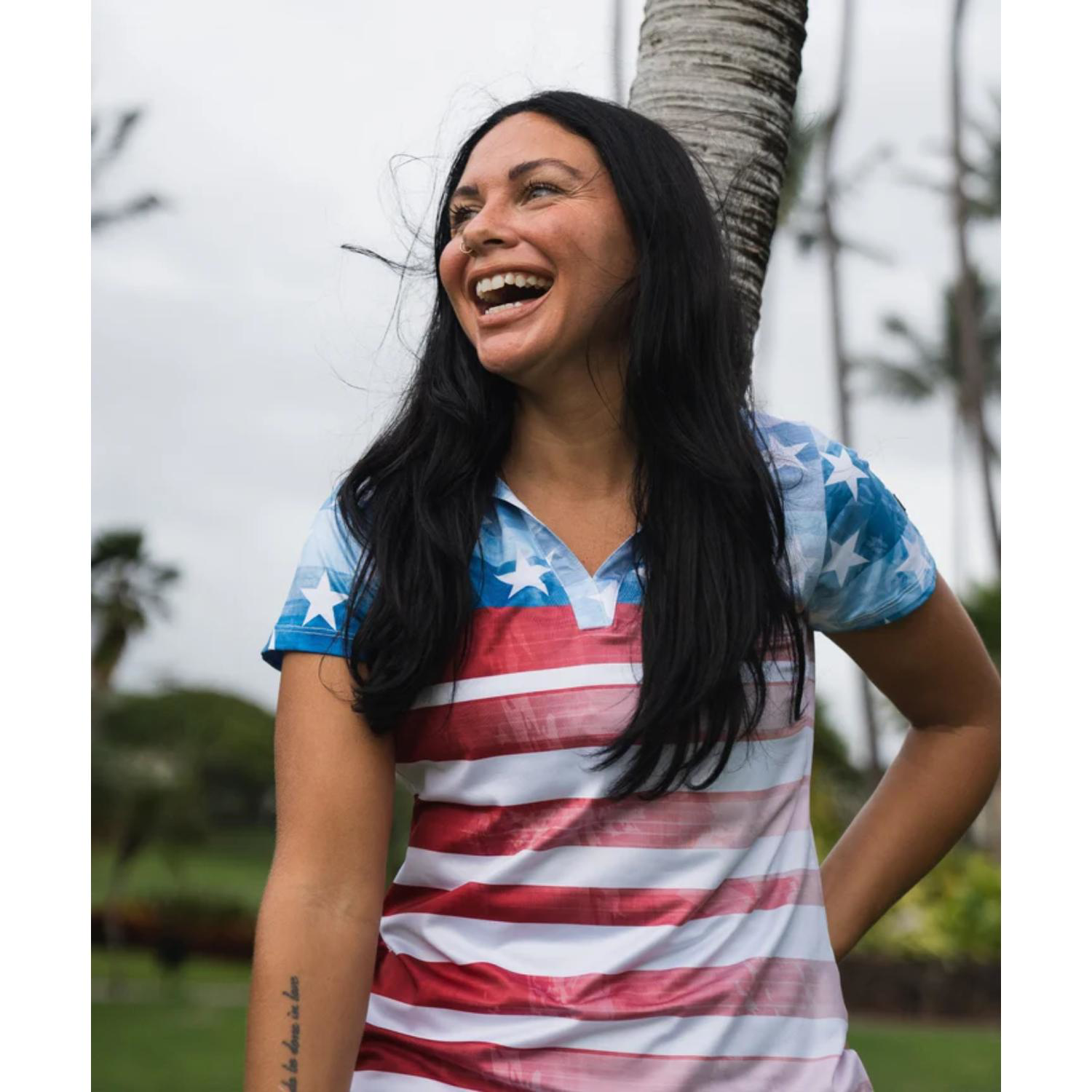 YATTA Golf® - Patriot women's Moisture Wicking non iron Golf Polo Shirt 3