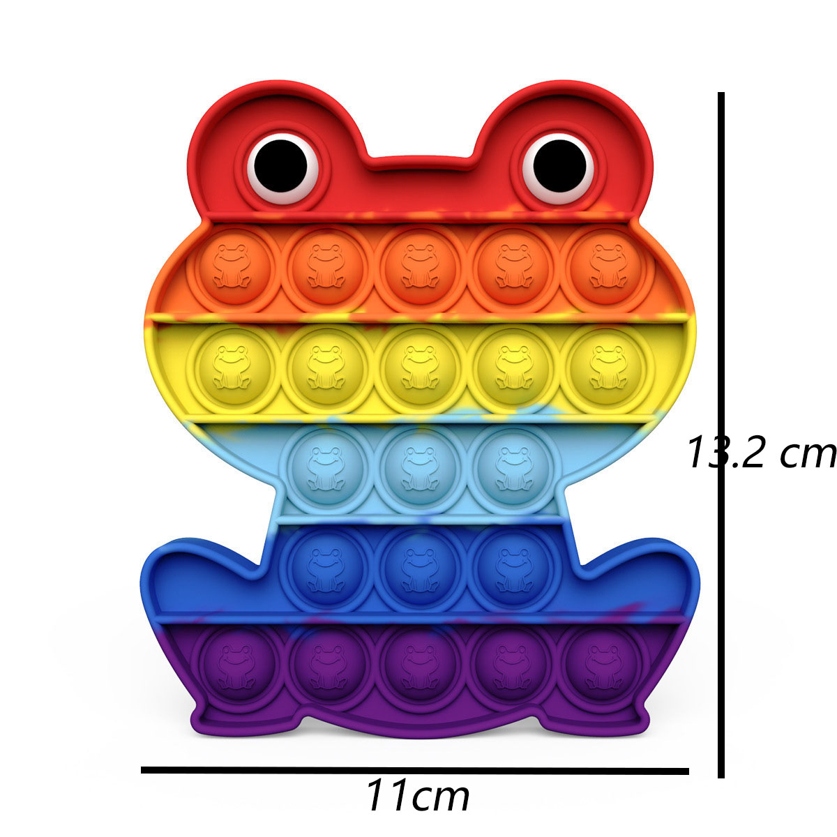 Forg Shape Colorful Push Pop Bubble Fidget Sensory Toy 4