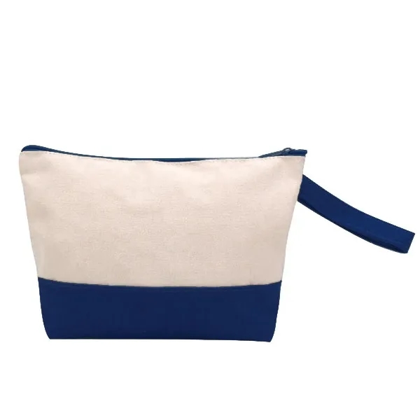 Natural Two-Tone Cotton Canvas Cosmetic Bag 2