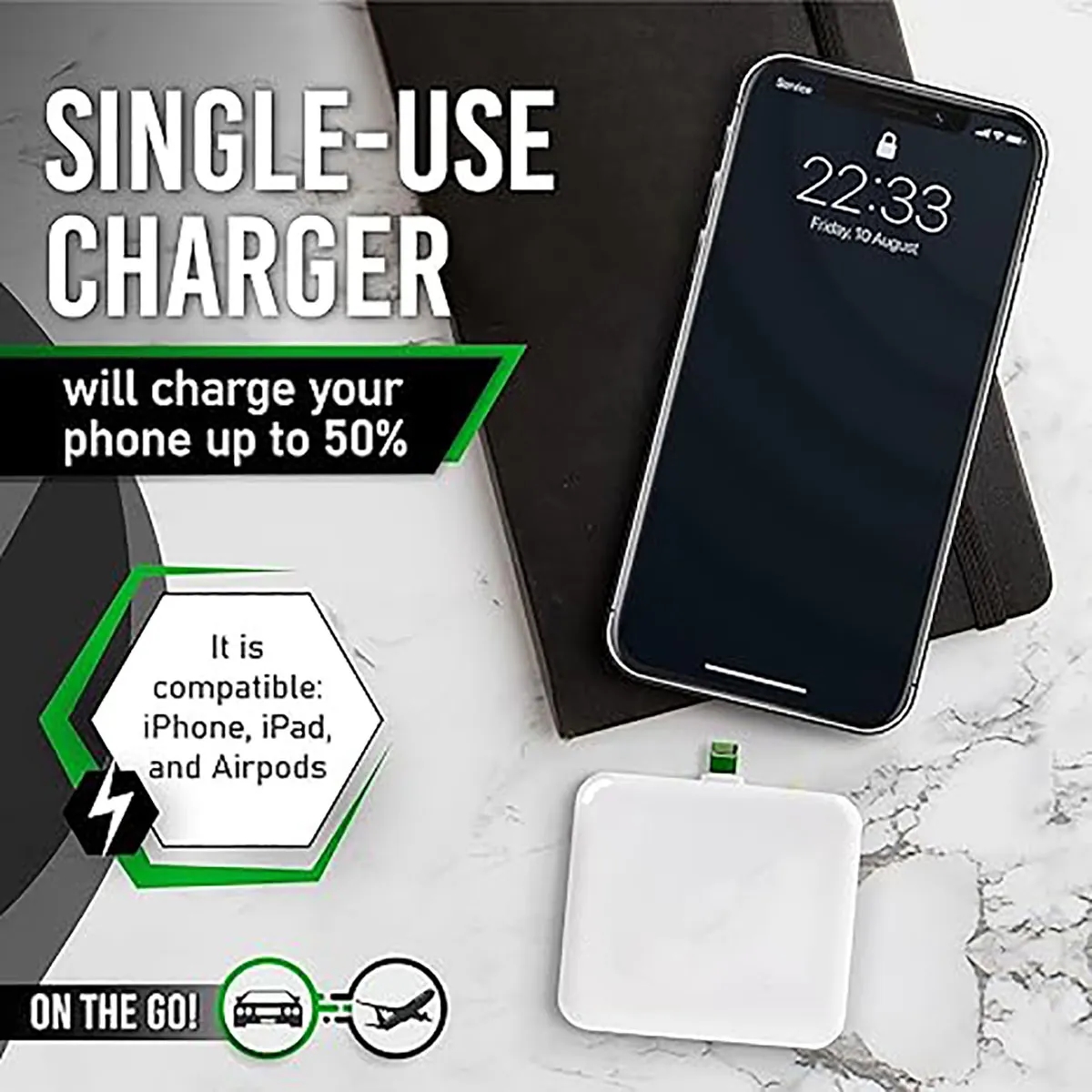 ONE-TIME USE DISPOSABLE EMERGENCY PHONE CHARGER 5