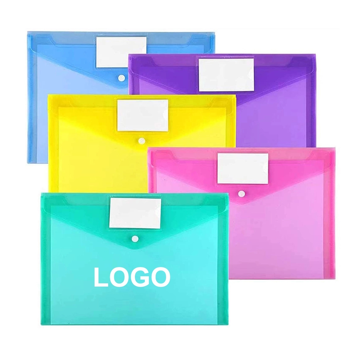 Clear Document Folders with Snap Closure 4