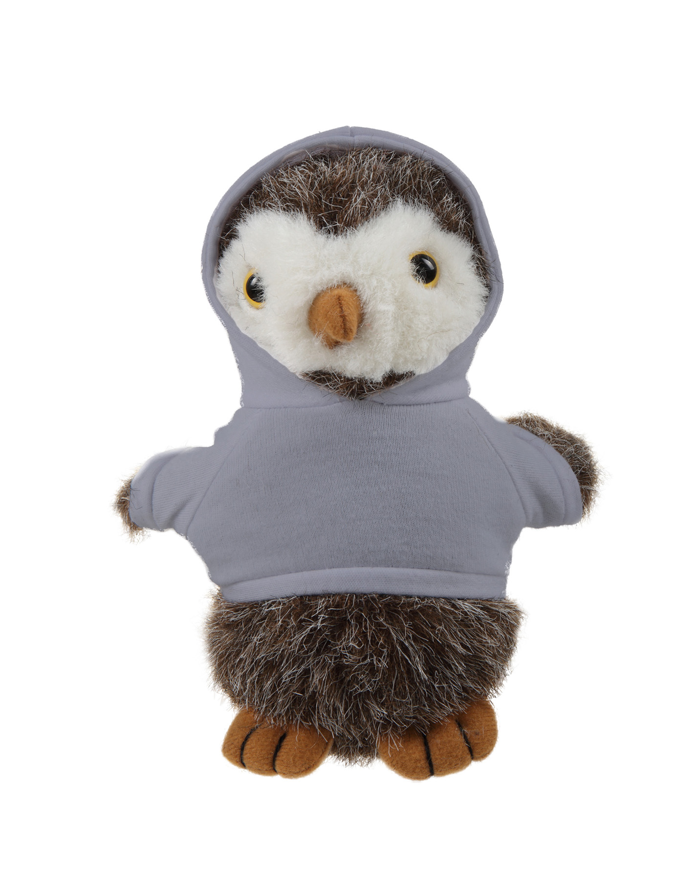 Soft Plush Standing Owl wearing a Hoodie 2