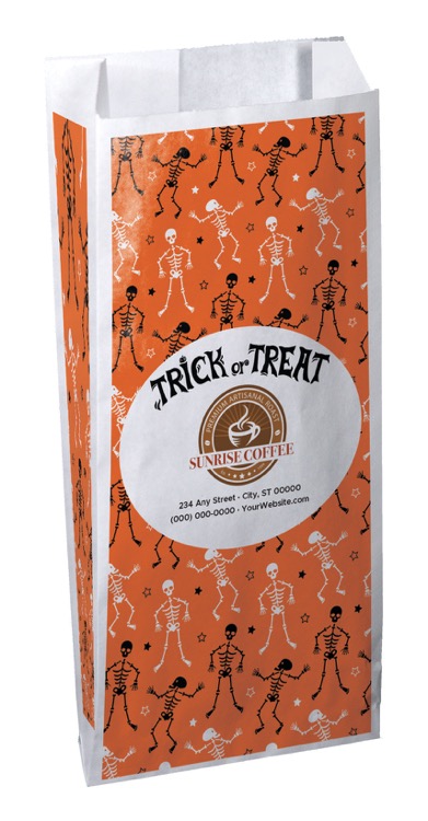 Halloween Scatter Design 2 Merchant Paper Bags (5" x 10" x 2")