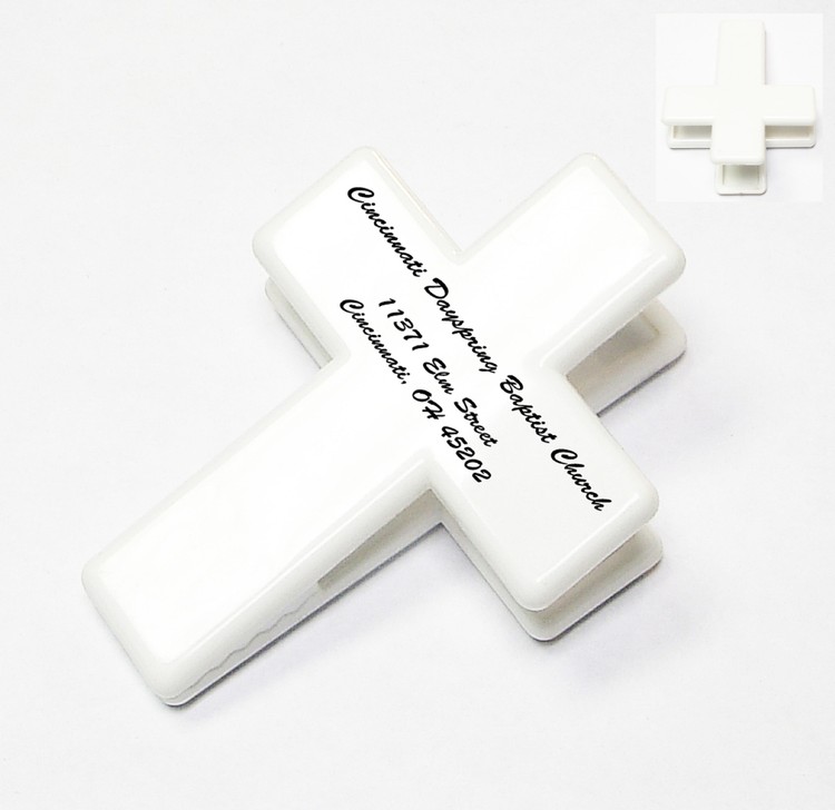 Cross shape magnetic memo clip holder