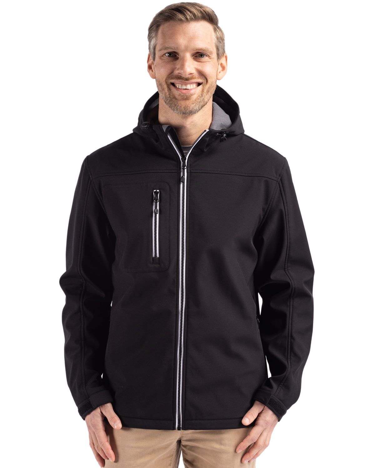 Telemark Eco Stretch Softshell Full Zip Mens Hooded Jacket