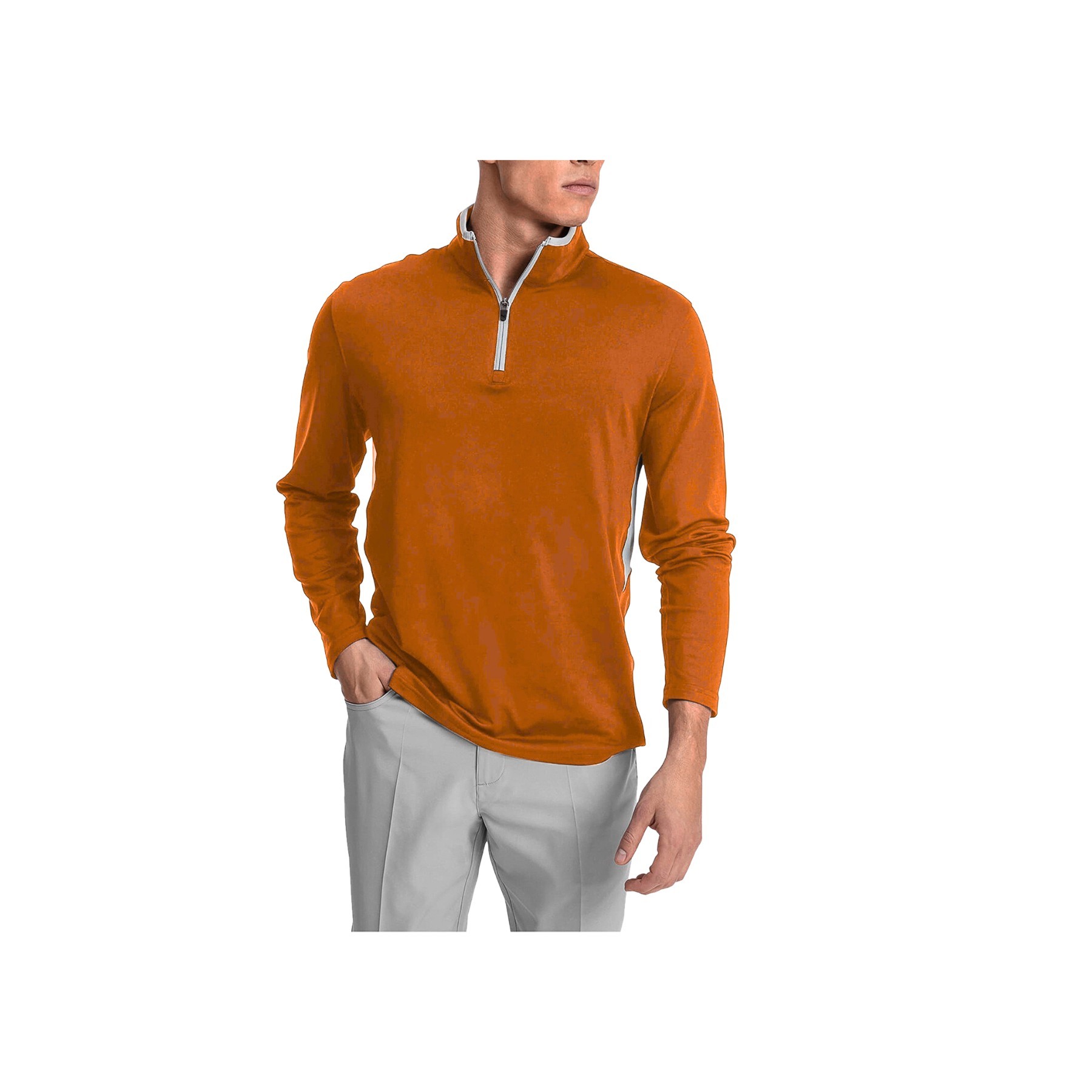 Men's Quarter Zip Polar Fleece Jacket 4