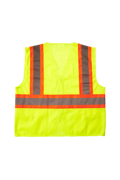Xtreme Visibility DOT Class 2 Contrast Stripe Zip Vest 2