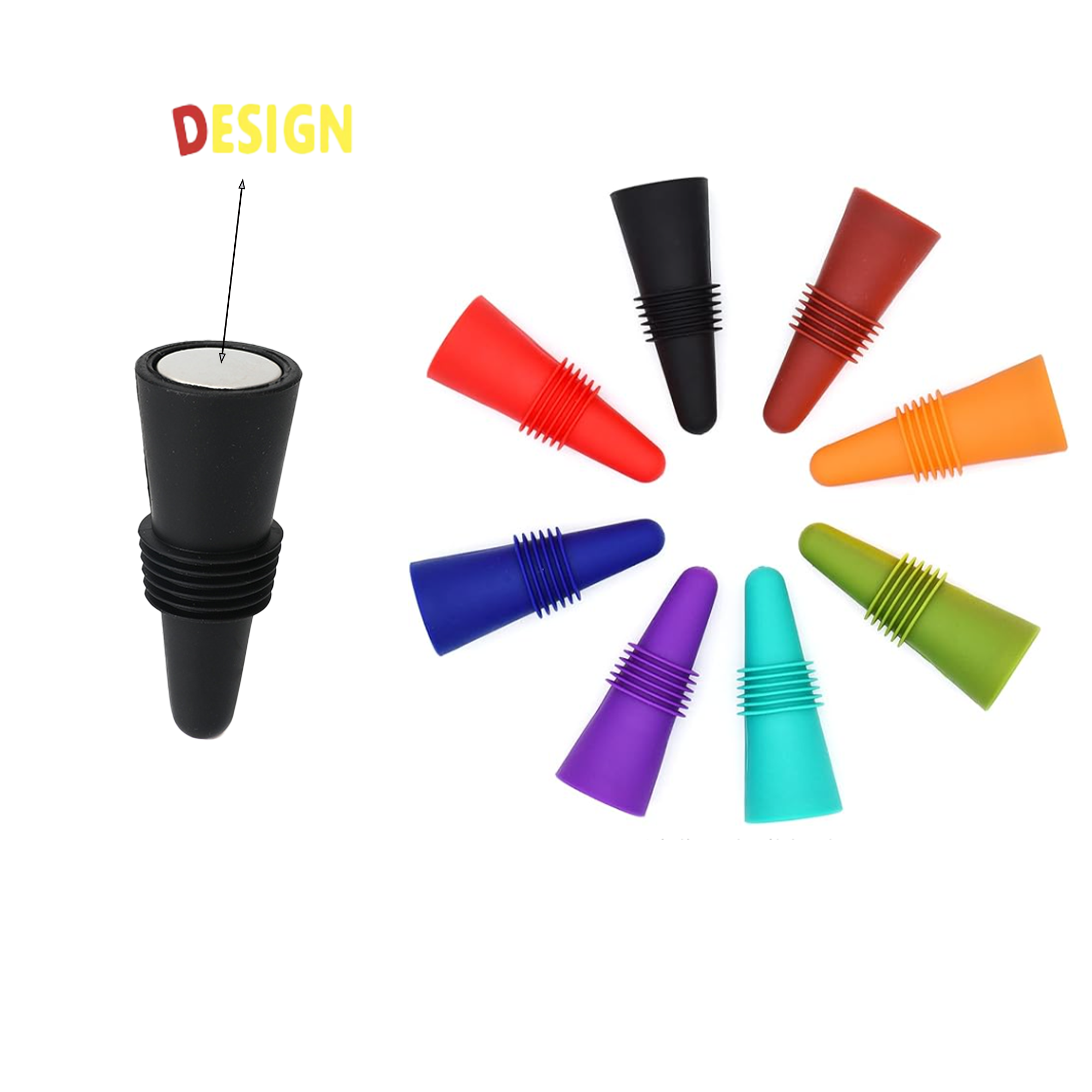 Food Grade Silicone Wine Bottle Stopper 1