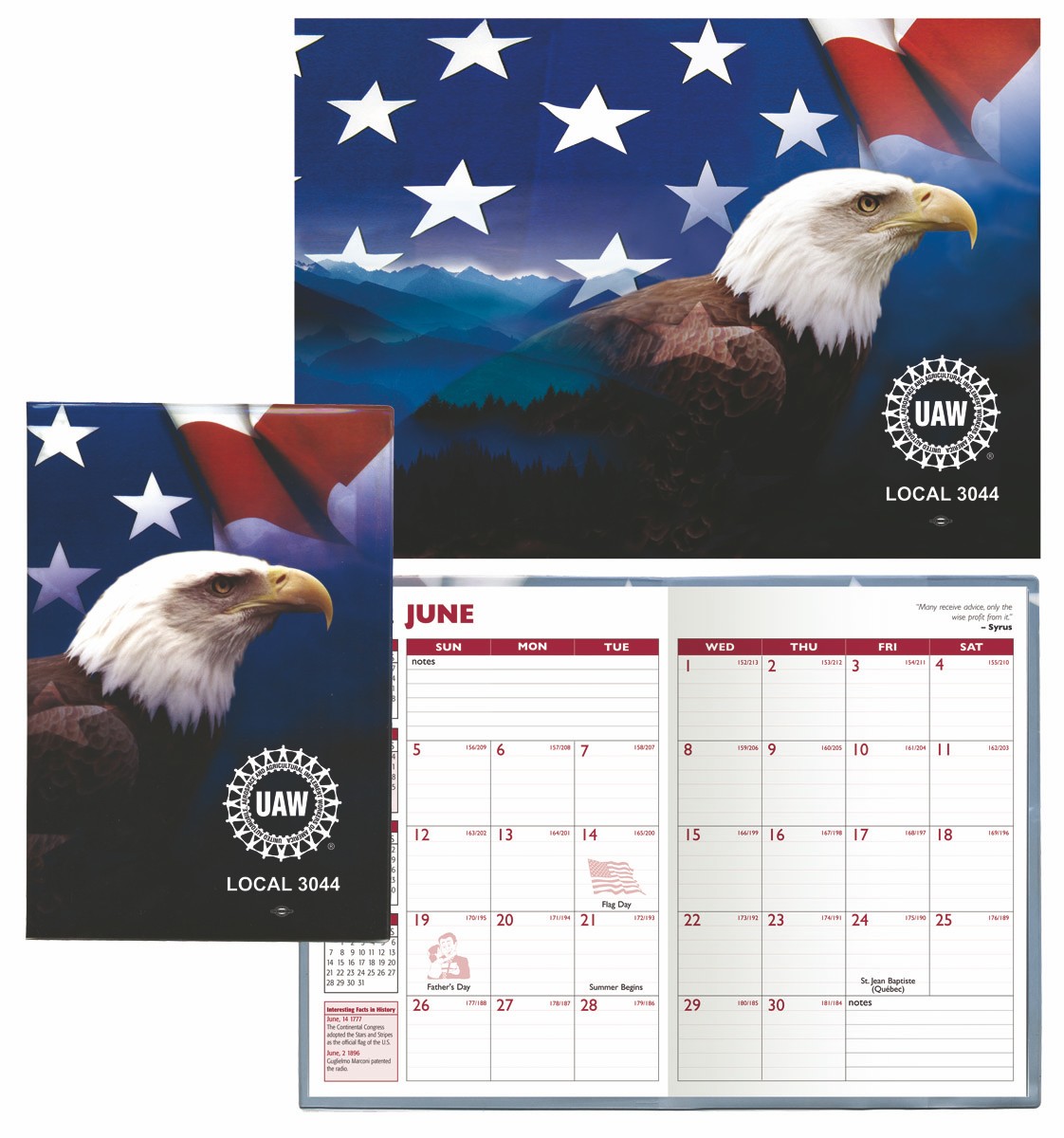 Stock Full Color Vinyl 7"X10" Patriotic Planner w/ Academic Insert 2
