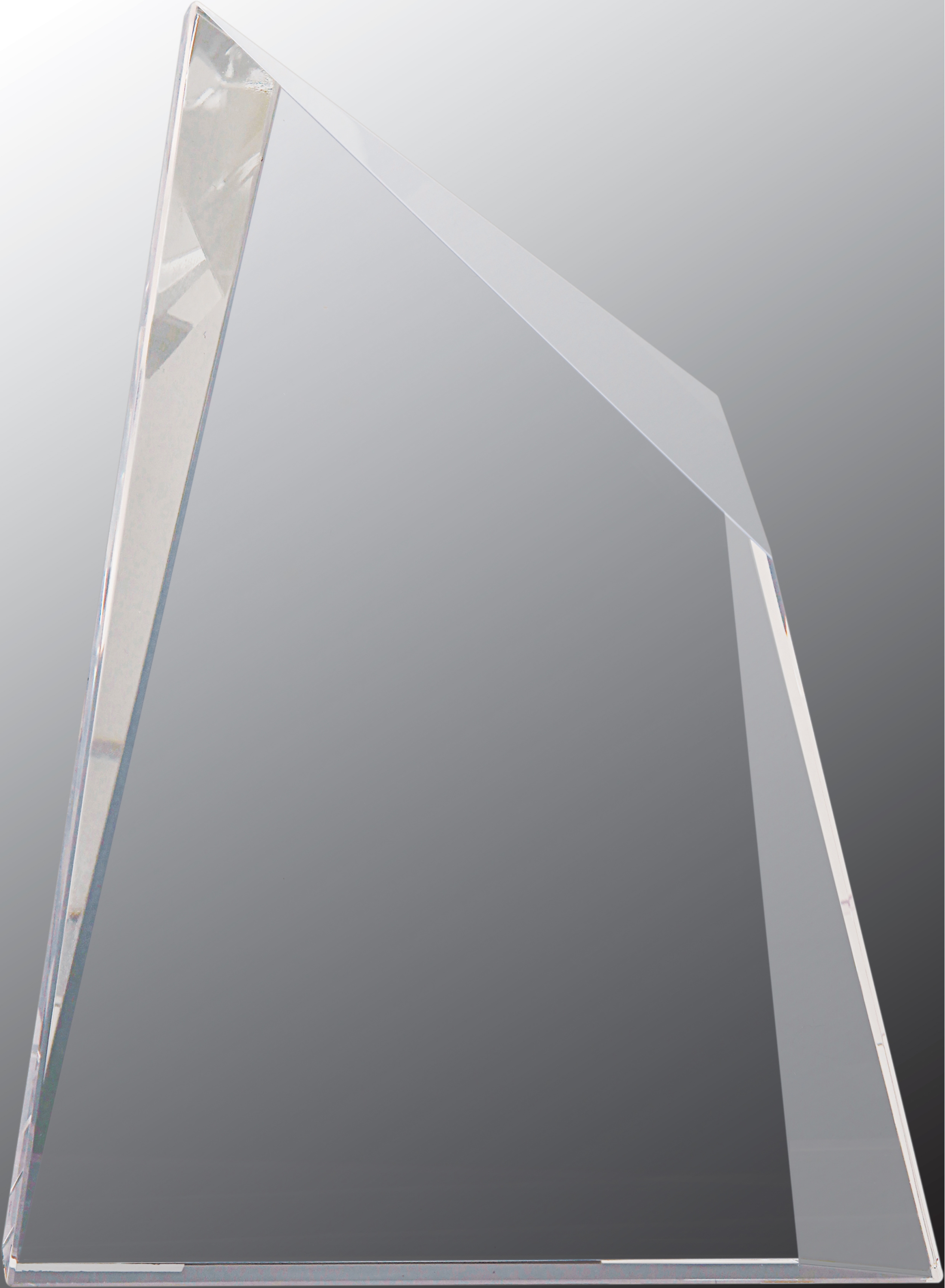 6 1/2" x 8 3/4" Crystal Facet Wedge Award 3