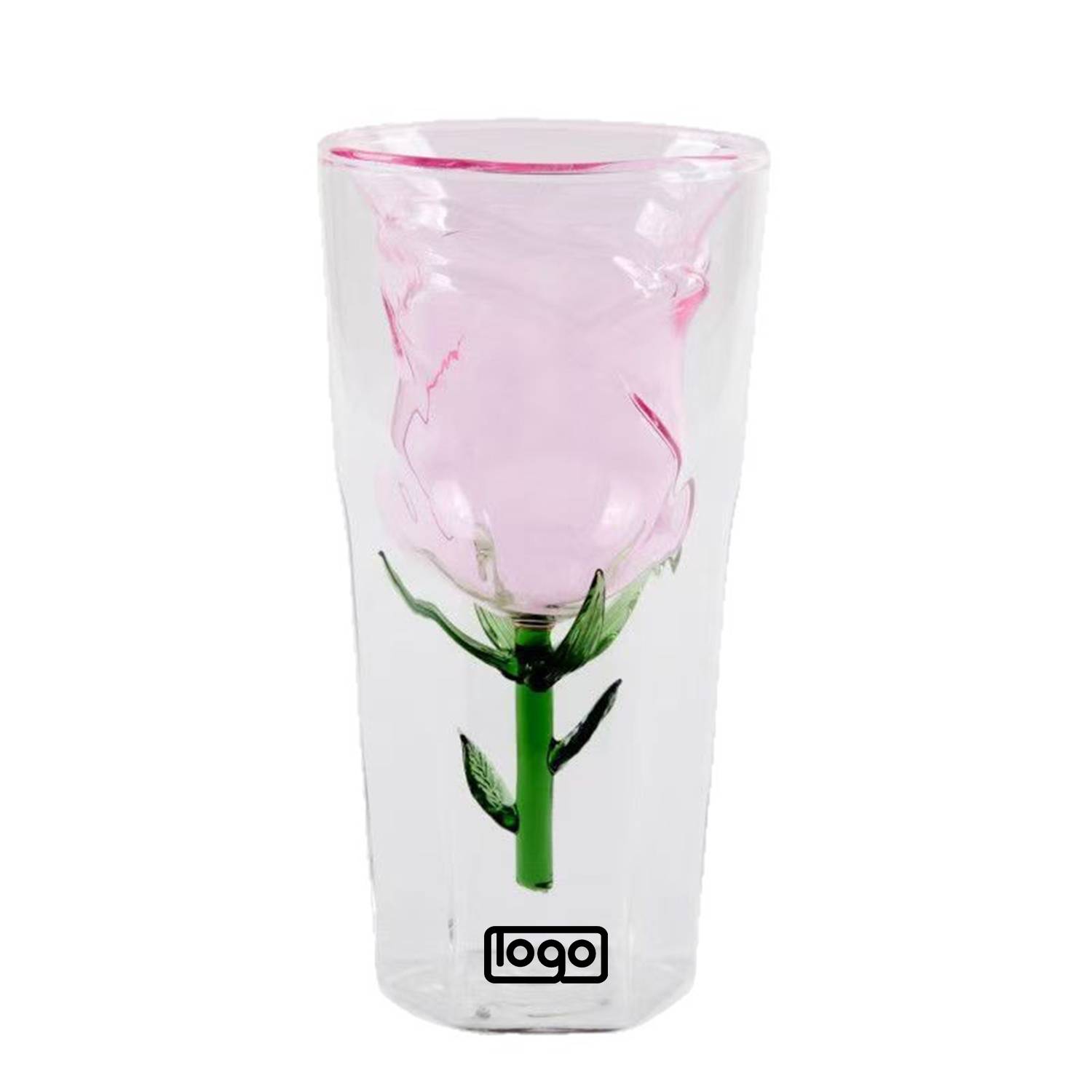 7 oz High Borosilicate Rose Glass 4