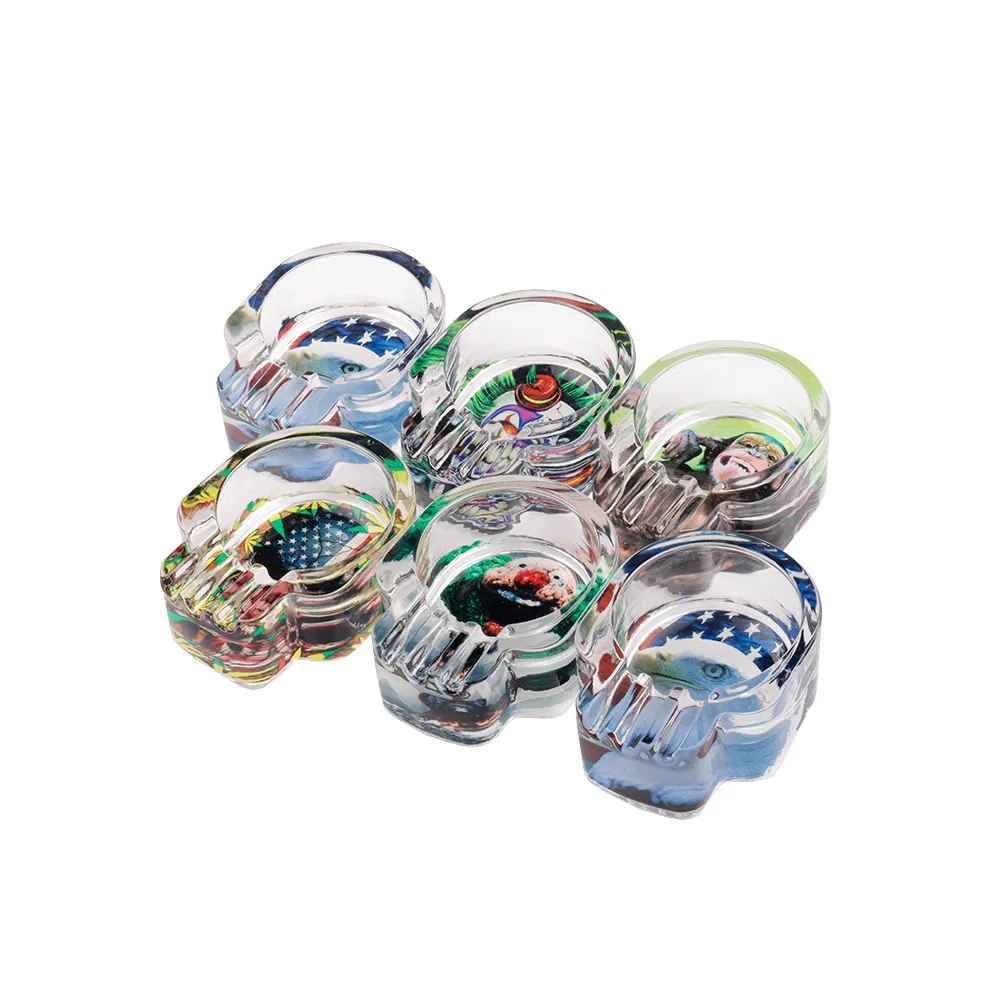 Skull Glass Cigar Ashtray 7