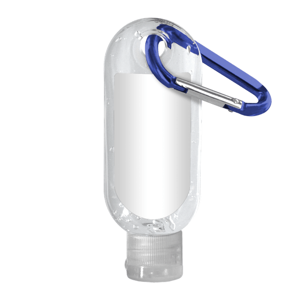 1.9 oz. Clear Sanitizer in Clear Bottle with Carabiner 5