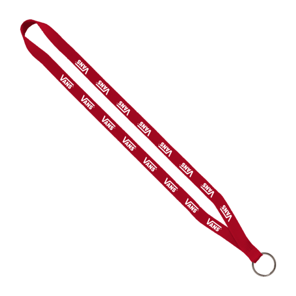 1/2" Polyester Lanyard with Sewn Metal Split-Ring 12