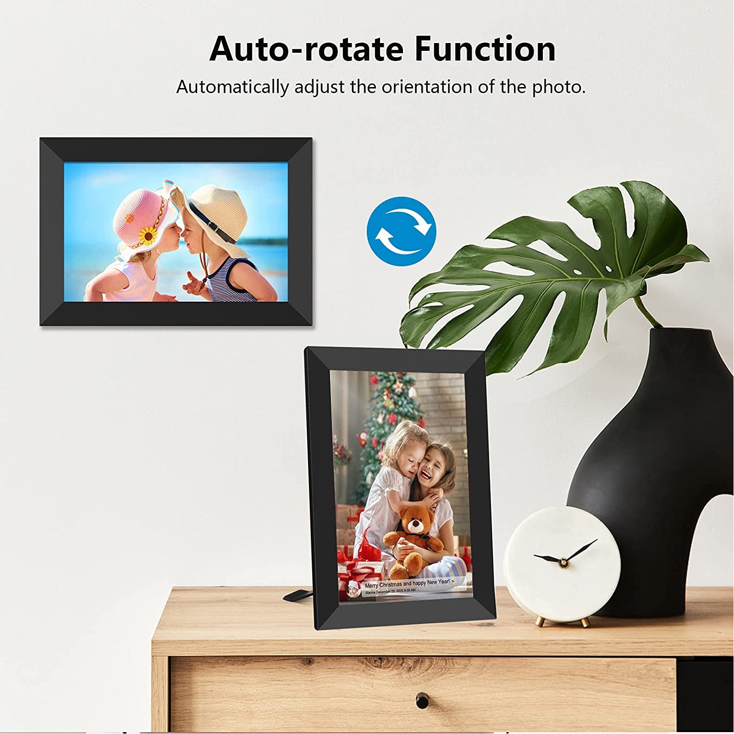 10.1" WiFi Digital Picture Frame W/ IPS Touch Screen Share Photos and Videos Through Frameo APP 5