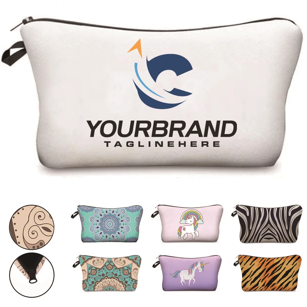 Waterproof Small Travel Cosmetic Makeup Bag with Zipper 3