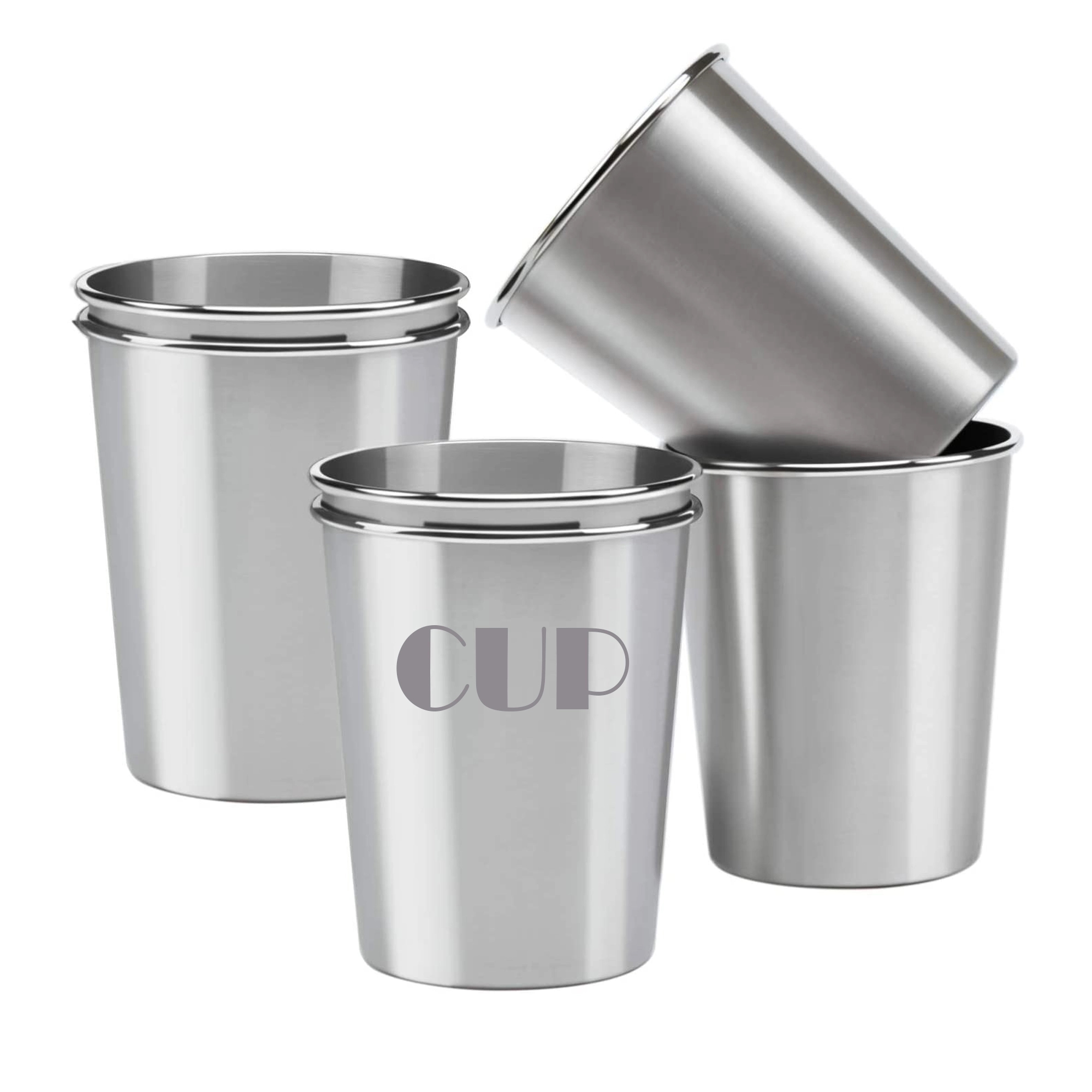 12 Oz Single Wall Stainless Steel Pint Cup 1