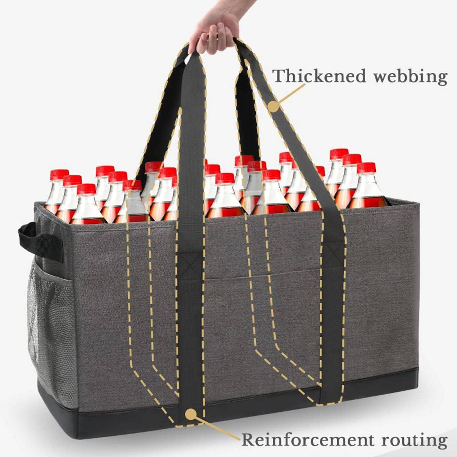 50L Large Capacity Utility Tote Bag - Reusable & Foldable 1