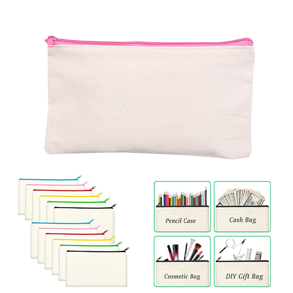 Canvas Colorful Zipper Bags, custom tote bag with logo imprint 7