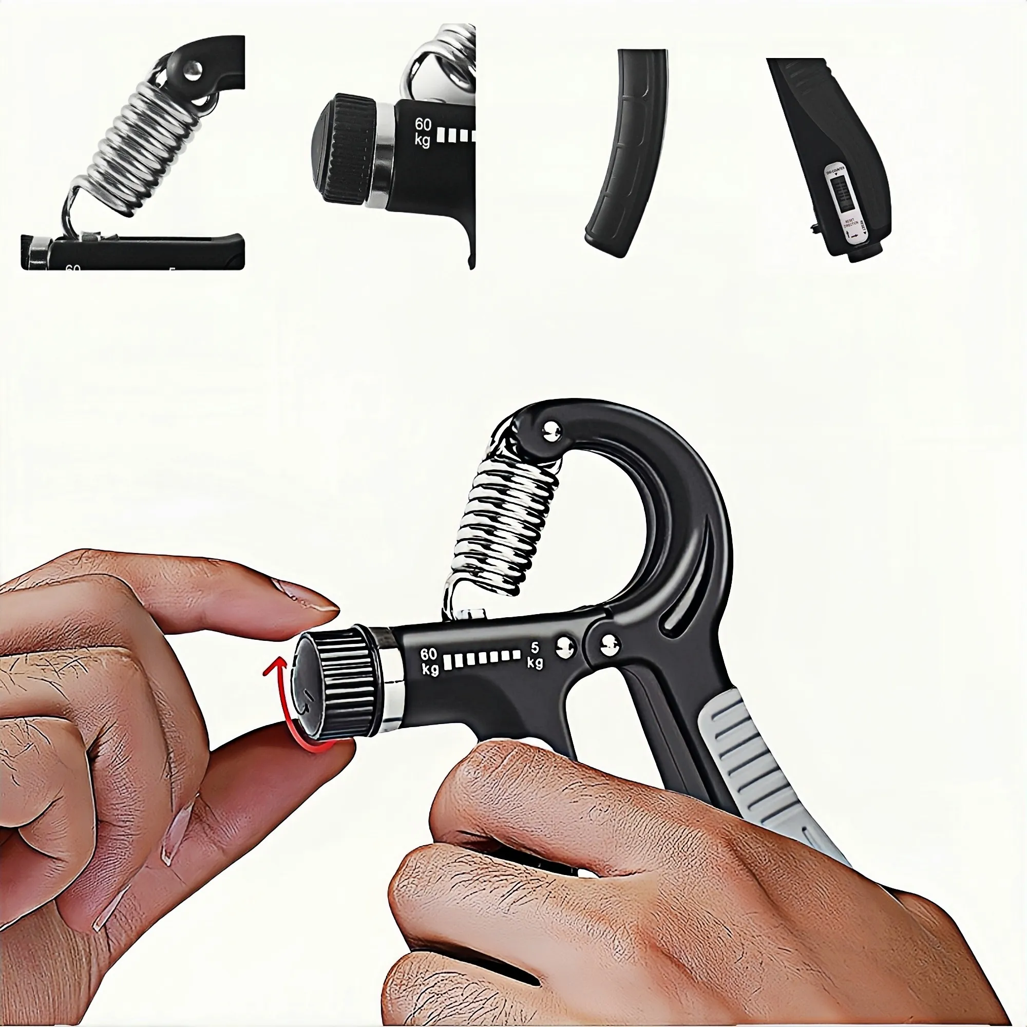 Adjustable Resistance Hand Gripper With Digital Counter 4