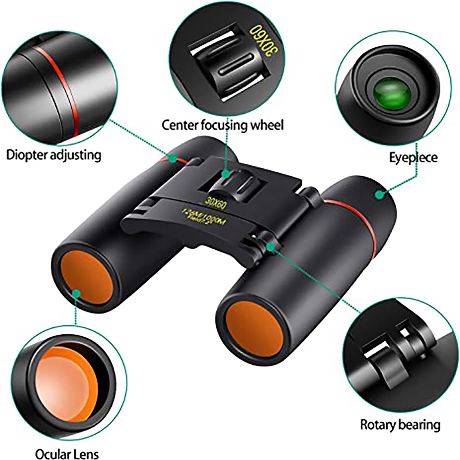Mini Compact Binoculars 10
