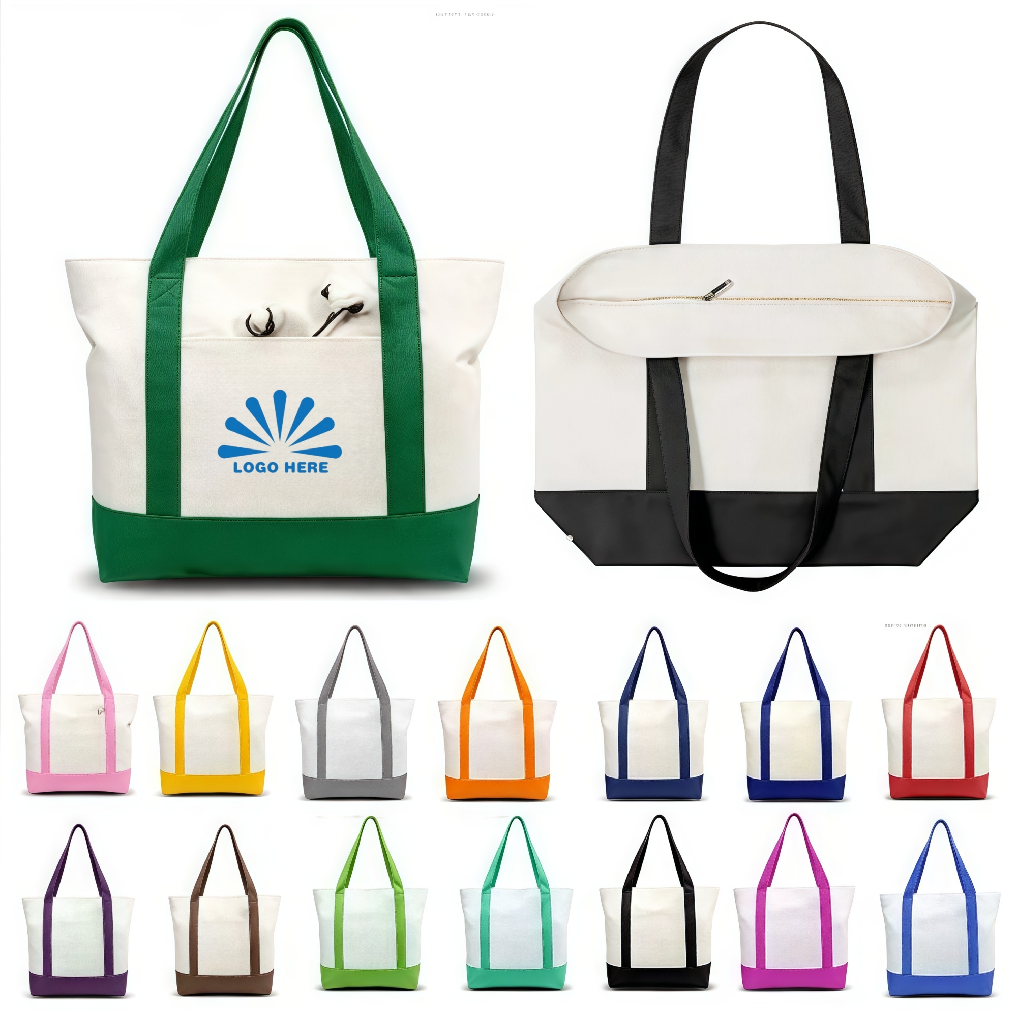 12oz Canvas Boat Tote Bag w/Pocket 1