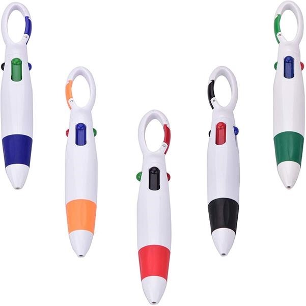 4 Neon Color in One Ballpoint Pen with Buckle 4