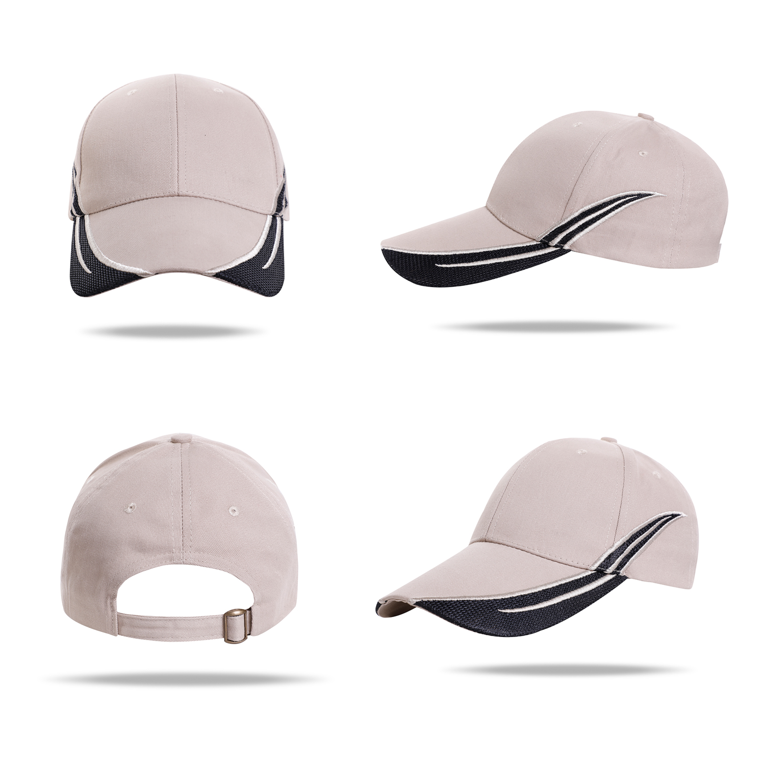 Stock 2-Tone Designed Cotton 6 Panel Cap 8
