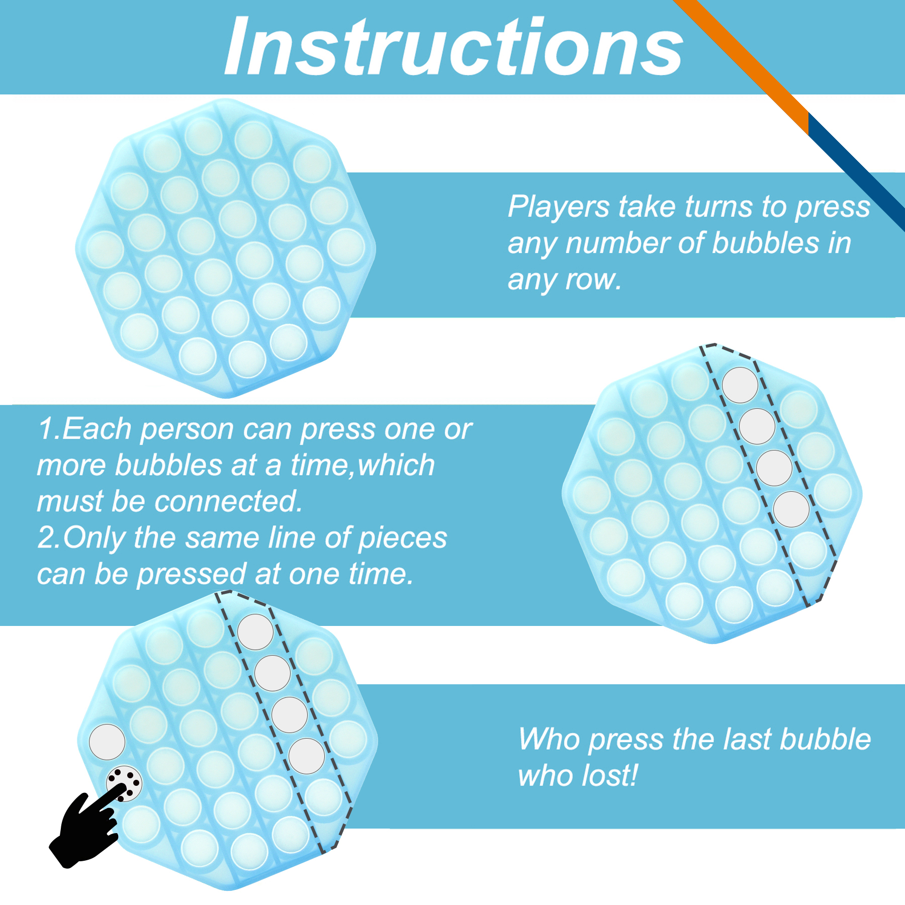 Luminous Octagon Push Pop Bubble 1