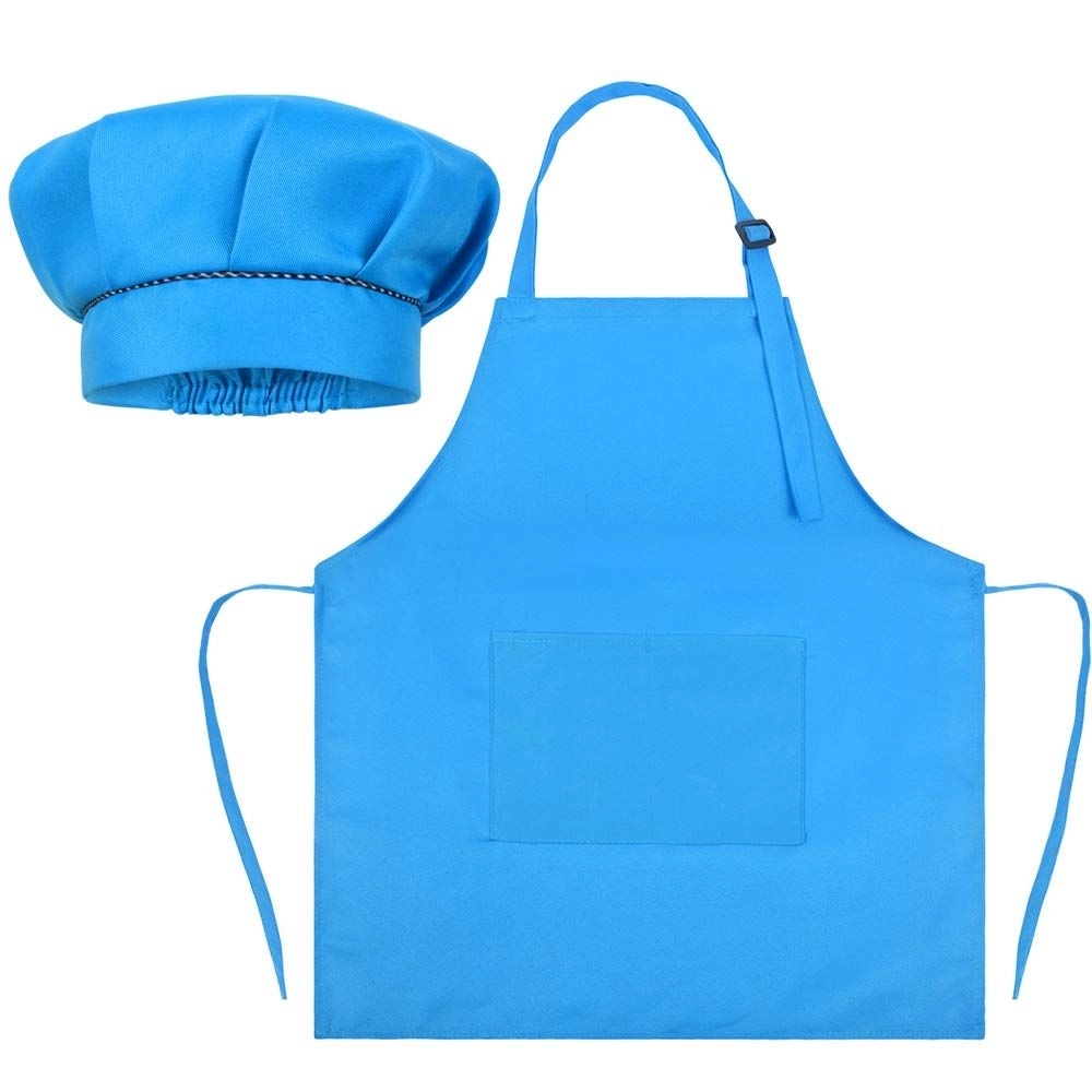 Kids Aprons Chef Hats Set 4