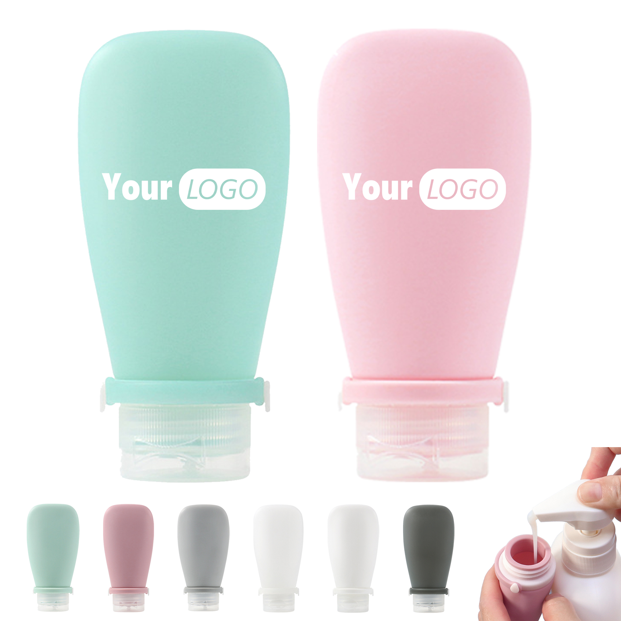 3oz Portable Refillable Silicone Squeeze Bottle 1