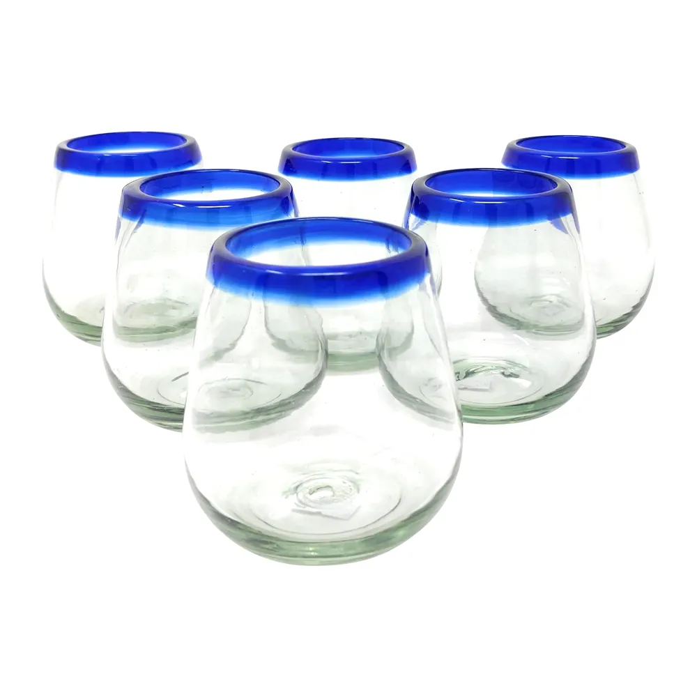 Handblown Mexican Stemless Wine Glass 3