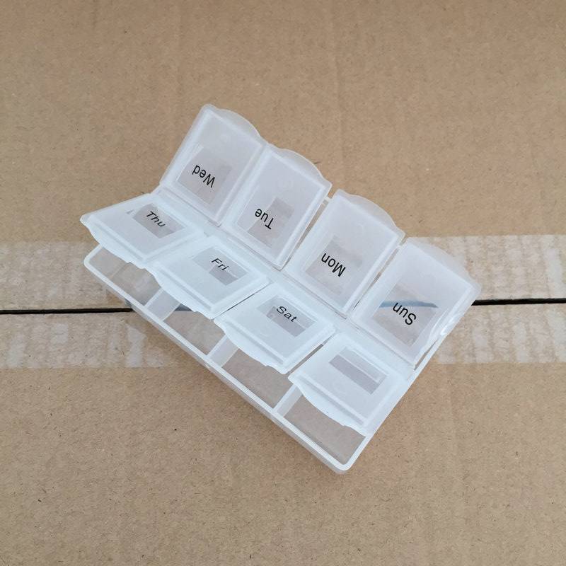 8 Compartment Clear Weekly Pill Box 4