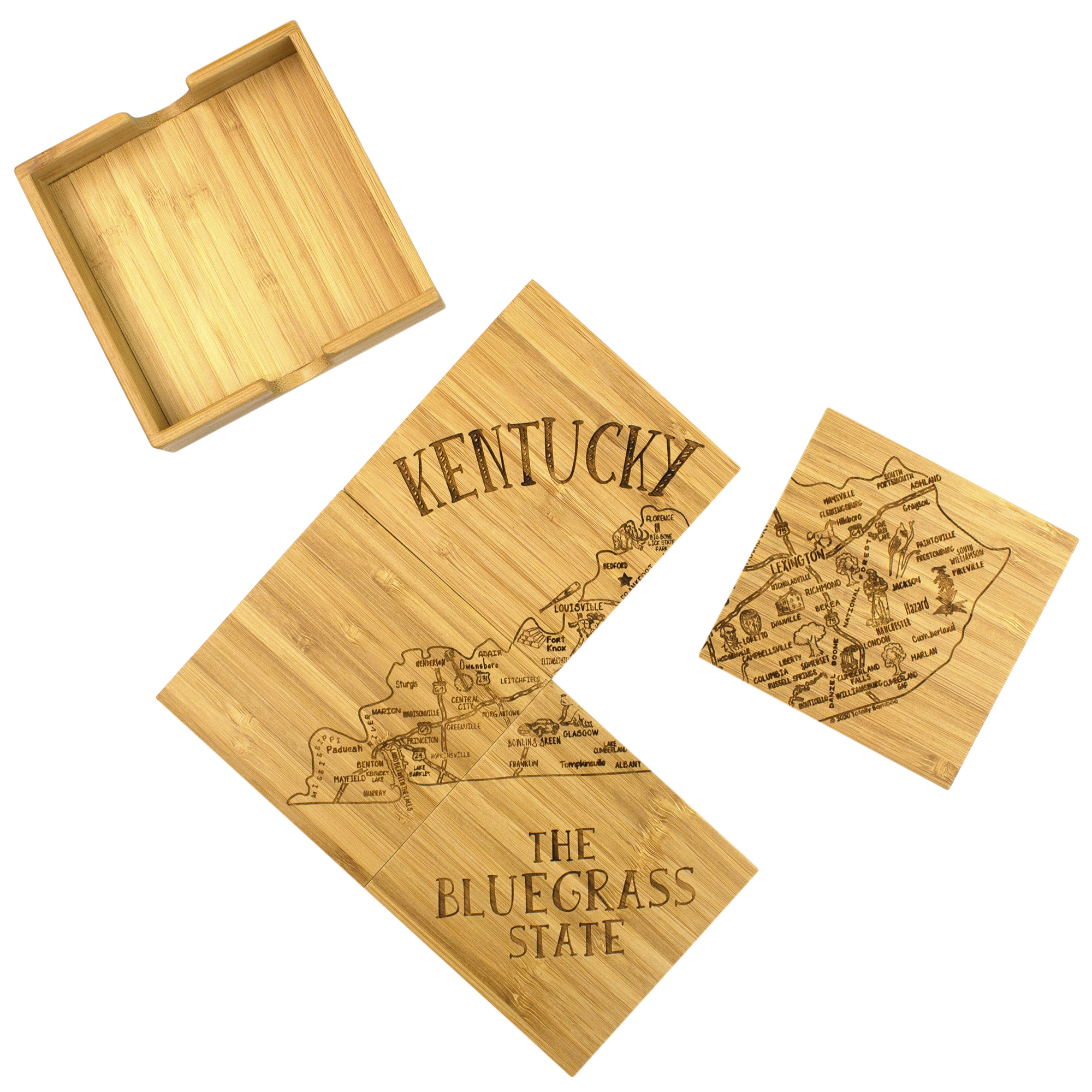 Kentucky Puzzle Coaster Set 11