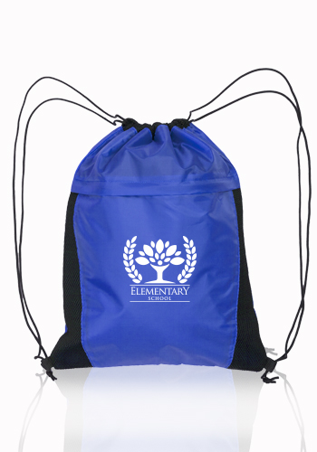 Mesh Accent Drawstring Backpacks 2